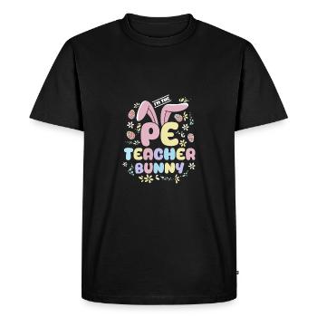Lapins de Pâques Un professeur de Hoppy Pe - T-shirt Premium bio Homme - noir - Devant - Nico (187cm)