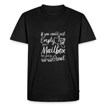 Si vous pouviez simplement vider votre boîte aux lettres, postier - T-shirt Premium bio Homme - noir - Devant - Nico (187cm)