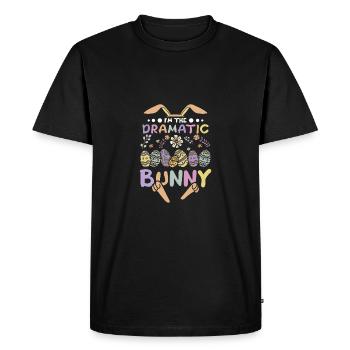 Je suis le lapin dramatique le jour de Pâques - T-shirt Premium bio Homme - noir - Devant - Nico (187cm)