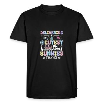 Delivering The Cutest Bunnies Easter Trucker - Men's Premium Organic T-Shirt - black - Front - Nico (187cm)