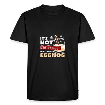 It's not christmas without eggnog - Men's Premium Organic T-Shirt - black - Front - Nico (187cm)