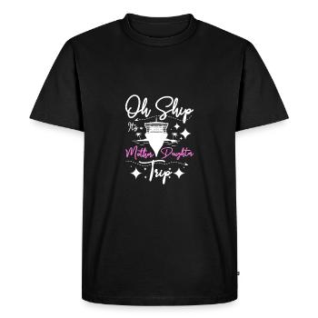 Oh navire, c’est un voyage en bateau de croisière mère-fille - T-shirt Premium bio Homme - noir - Devant - Nico (187cm)