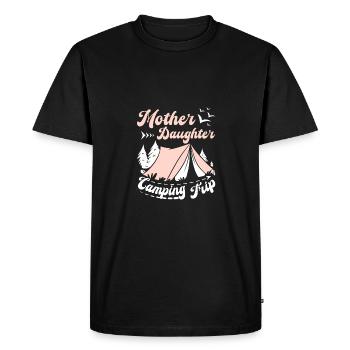 Mother daughter Camping trip - Men's Premium Organic T-Shirt - black - Front - Nico (187cm)
