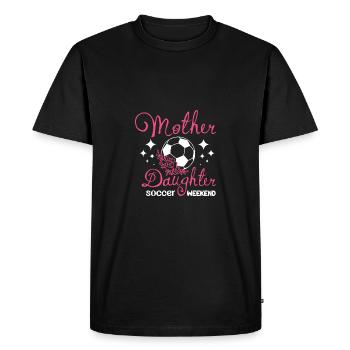 Maman Mère Fille Week-end de football - T-shirt Premium bio Homme - noir - Devant - Nico (187cm)
