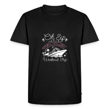 Oh gorgée, c’est un week-end de croisière mère-fille - T-shirt Premium bio Homme - noir - Devant - Nico (187cm)