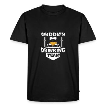 L’équipe de beuverie du marié - T-shirt Premium bio Homme - noir - Devant - Nico (187cm)