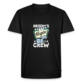 Groomsmen Groom's Vegas crew - Men's Premium Organic T-Shirt - black - Front - Nico (187cm)