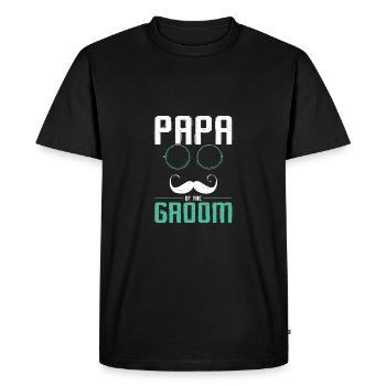 Garçons d’honneur Papa du marié - T-shirt Premium bio Homme - noir - Devant - Nico (187cm)
