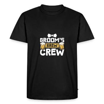Marié mariée mariage Squad marié brasser bière équipage - T-shirt Premium bio Homme - noir - Devant - Nico (187cm)
