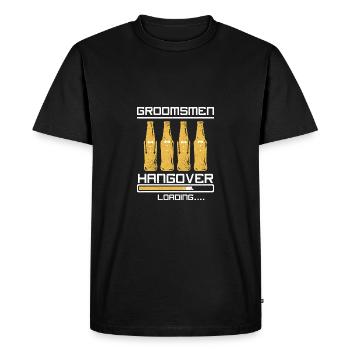 Groom Wedding Party Groomsmen hangover loading - Men's Premium Organic T-Shirt - black - Front - Nico (187cm)