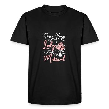 Équipe Mariée Cette dame se marie - T-shirt Premium bio Homme - noir - Devant - Nico (187cm)
