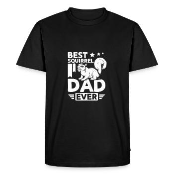 Best squirrel dad ever - Men's Premium Organic T-Shirt - black - Front - Nico (187cm)