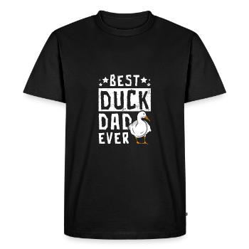Duck farther Best pet pekin duck dad ever - Men's Premium Organic T-Shirt - black - Front - Nico (187cm)