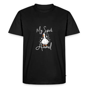 Pet pekin duck is my spirit animal - Men's Premium Organic T-Shirt - black - Front - Nico (187cm)