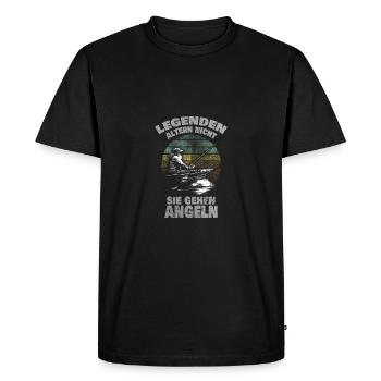 Legends go fishing - Men's Premium Organic T-Shirt - black - Front - Nico (187cm)