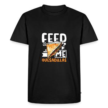 Feed me Quesadillas - Men's Premium Organic T-Shirt - black - Front - Nico (187cm)
