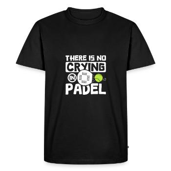 There is no crying in Padel - Men's Premium Organic T-Shirt - black - Front - Nico (187cm)