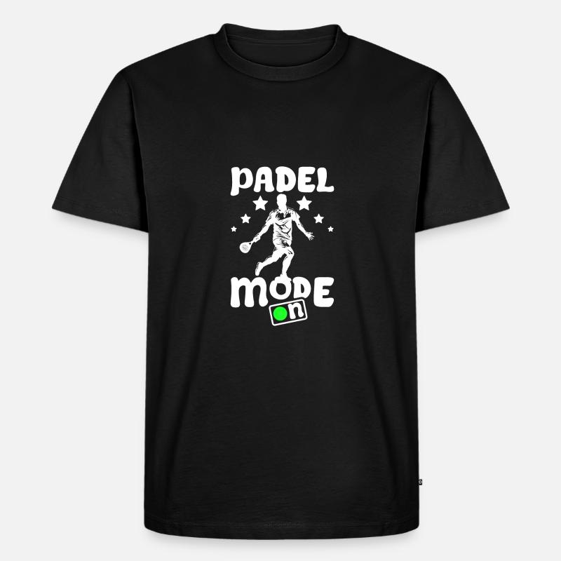 Padel mode on - Männer Premium Bio T-Shirt - Schwarz
