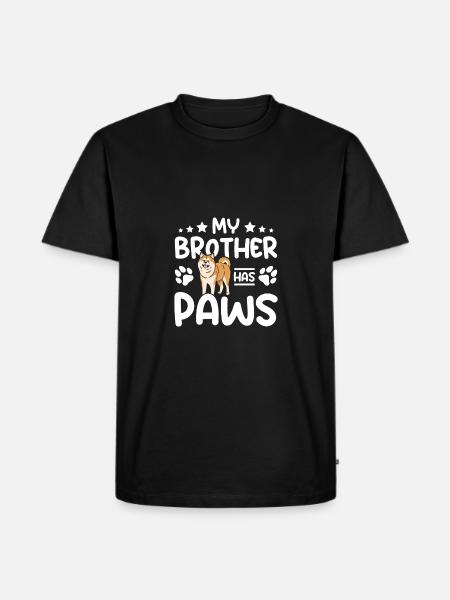 My Akita brother has paws - Men's Premium Organic T-Shirt - black