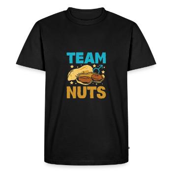 Gender Reveal Team boy nuts - Männer Premium Bio T-Shirt - Schwarz - Vorne - Nico (187cm)