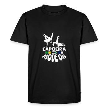 Mode capoeira activé - T-shirt Premium bio Homme - noir - Devant - Nico (187cm)