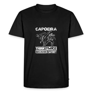 Capoeira, réfléchissez-y à deux fois parce que je ne le ferai pas - T-shirt Premium bio Homme - noir - Devant - Nico (187cm)