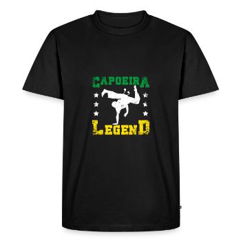 Légende de la capoeira au Brésil - T-shirt Premium bio Homme - noir - Devant - Nico (187cm)
