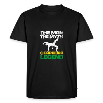L’homme, le mythe, la légende de la Capoeira - T-shirt Premium bio Homme - noir - Devant - Nico (187cm)