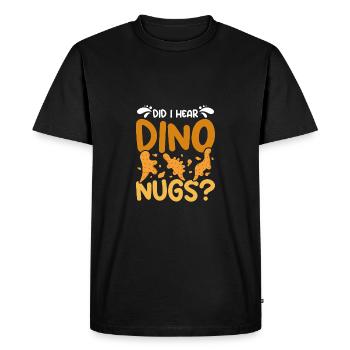 Dino Chicken Nugget : est-ce que j’ai entendu des nugs de dinosaures ? - T-shirt Premium bio Homme - noir - Devant - Nico (187cm)