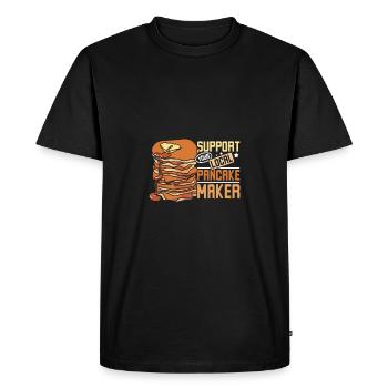 Soutenez votre crêperier local - T-shirt Premium bio Homme - noir - Devant - Nico (187cm)