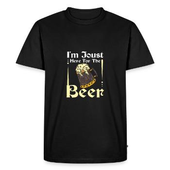 I'm joust here for the beer - Men's Premium Organic T-Shirt - black - Front - Nico (187cm)