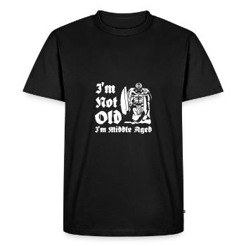 I'm not old I'm middle aged - Men's Premium Organic T-Shirt - black - Front - Nico (187cm)