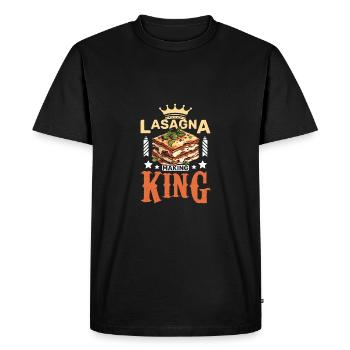 Lasagne faire roi - T-shirt Premium bio Homme - noir - Devant - Nico (187cm)