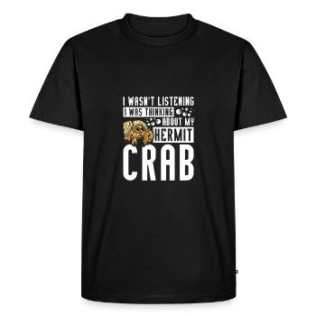 Je pensais à mon bernard-l’ermite - T-shirt Premium bio Homme - noir - Devant - Nico (187cm)