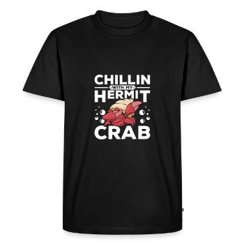 Chillin avec mon bernard-l’ermite - T-shirt Premium bio Homme - noir - Devant - Nico (187cm)