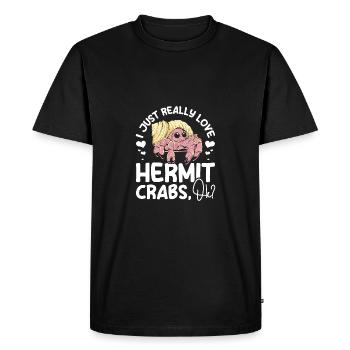 J’aime vraiment les bernard-l’ermite, d’OK ? - T-shirt Premium bio Homme - noir - Devant - Nico (187cm)