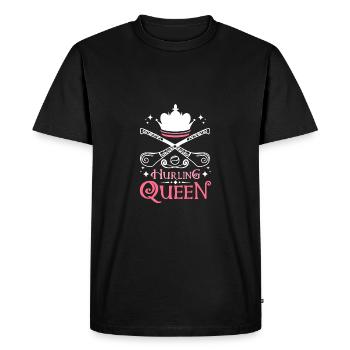 Hurling Queen - Men's Premium Organic T-Shirt - black - Front - Nico (187cm)