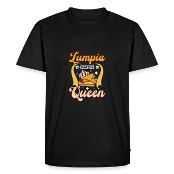Lumpia faisant reine - T-shirt Premium bio Homme - noir - Devant - Nico (187cm)