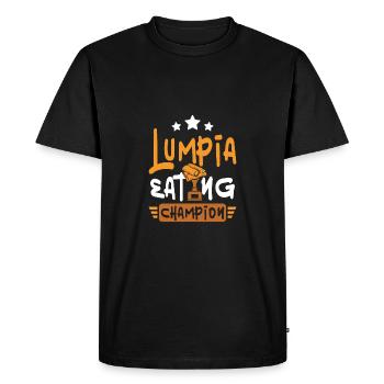 Champion mangeur de lumpia - T-shirt Premium bio Homme - noir - Devant - Nico (187cm)