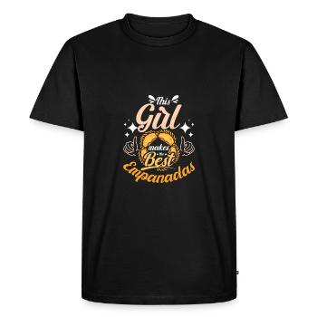 Cette fille fait les meilleures empanadas - T-shirt Premium bio Homme - noir - Devant - Nico (187cm)