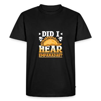 Ai-je entendu les empanadas ? - T-shirt Premium bio Homme - noir - Devant - Nico (187cm)