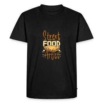 Artiste de street food Fabricant d’empanadas - T-shirt Premium bio Homme - noir - Devant - Nico (187cm)