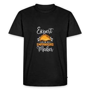 Fabricant expert d’empanadas - T-shirt Premium bio Homme - noir - Devant - Nico (187cm)