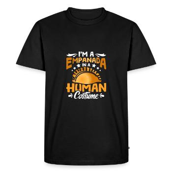 Je suis une empanada en costume humain - T-shirt Premium bio Homme - noir - Devant - Nico (187cm)