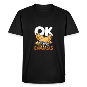 D’accord, mais d’abord les empanadas - T-shirt Premium bio Homme - noir - Devant - Nico (187cm)