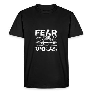 Fear the violas viola player - Men's Premium Organic T-Shirt - black - Front - Nico (187cm)