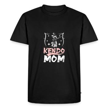 Fête des Mères Kendo Mama Mom - T-shirt Premium bio Homme - noir - Devant - Nico (187cm)