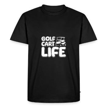 Love Golf cart life - Men's Premium Organic T-Shirt - black - Front - Nico (187cm)