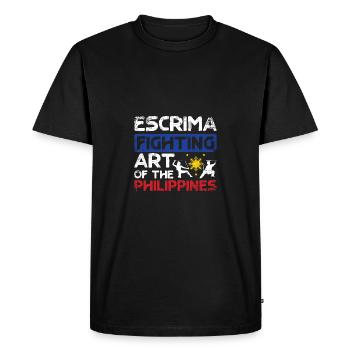 Escrima fighting art of the philippines - Men's Premium Organic T-Shirt - black - Front - Nico (187cm)