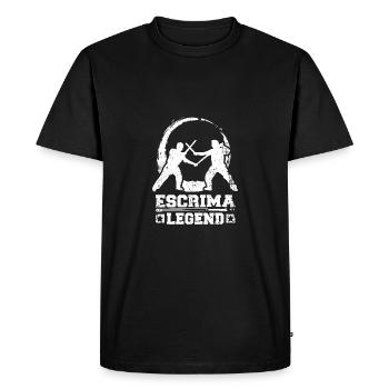 Escrima legend - Men's Premium Organic T-Shirt - black - Front - Nico (187cm)